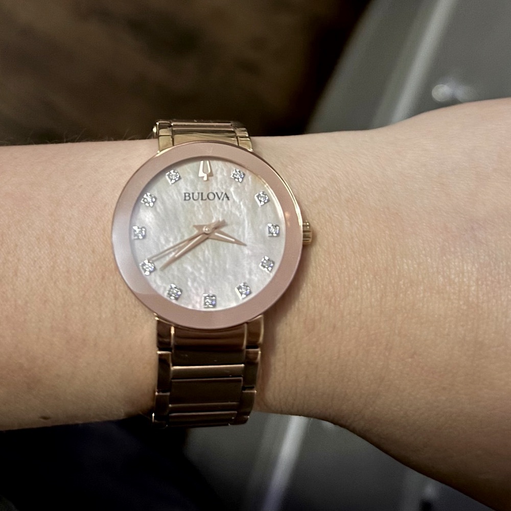 Bulova Women's Rose Gold Diamond Watch